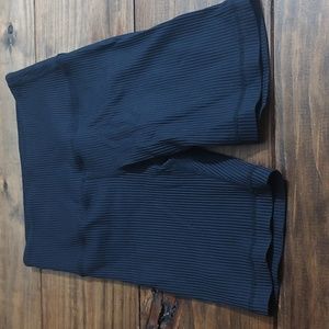 Tan lines Black Ribbed Biker Shorts